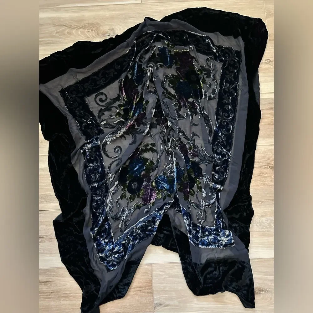 Vintage Made in Italy Silk/Velvet Scarf